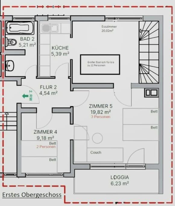 Duplex Ullstein- 4 Bedrooms, 2 Bathrooms, Living Room, 2 Parking Spaces, Boxspringbeds, Family & Business Apartment! Berlin