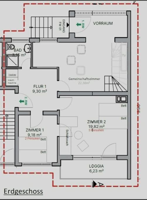 Duplex Ullstein- 4 Bedrooms, 2 Bathrooms, Living Room, 2 Parking Spaces, Boxspringbeds, Family & Business Apartment! Apartment Berlin